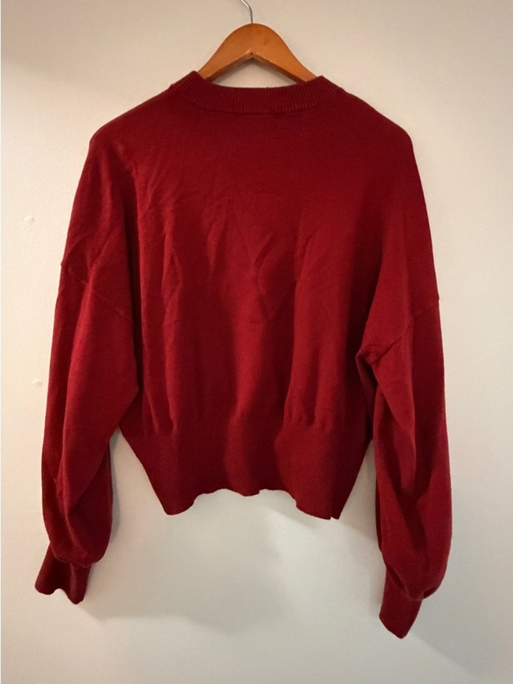 BB Dakota Steve Madden Cropped Sweater – Red – Size XL - Picture 3 of 4
